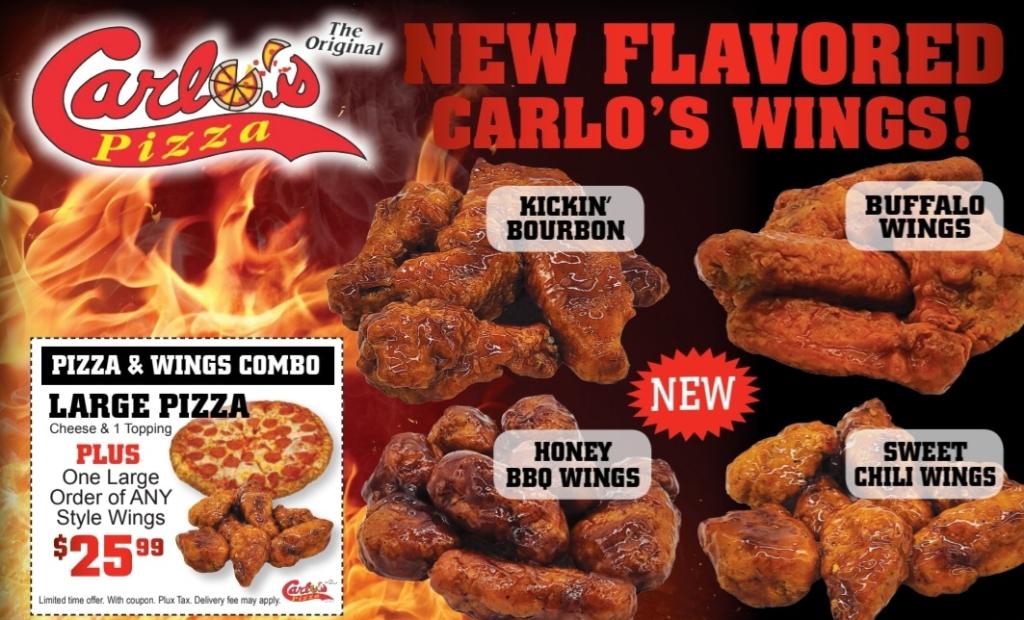 Carlos discount pizza menu